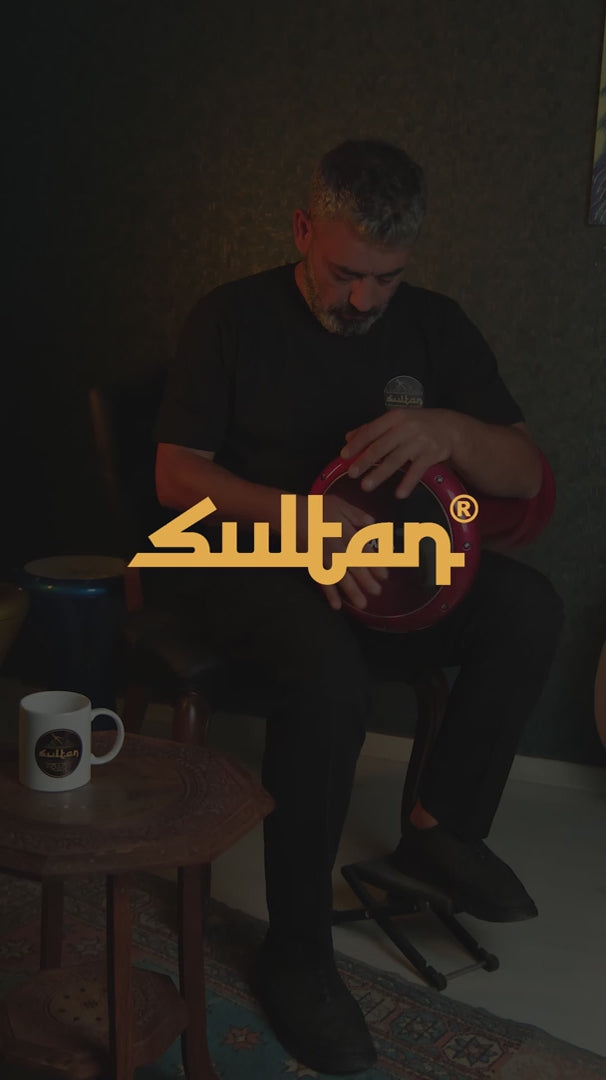 زينة 23 سم دربوكة احترافية باللون الأحمر