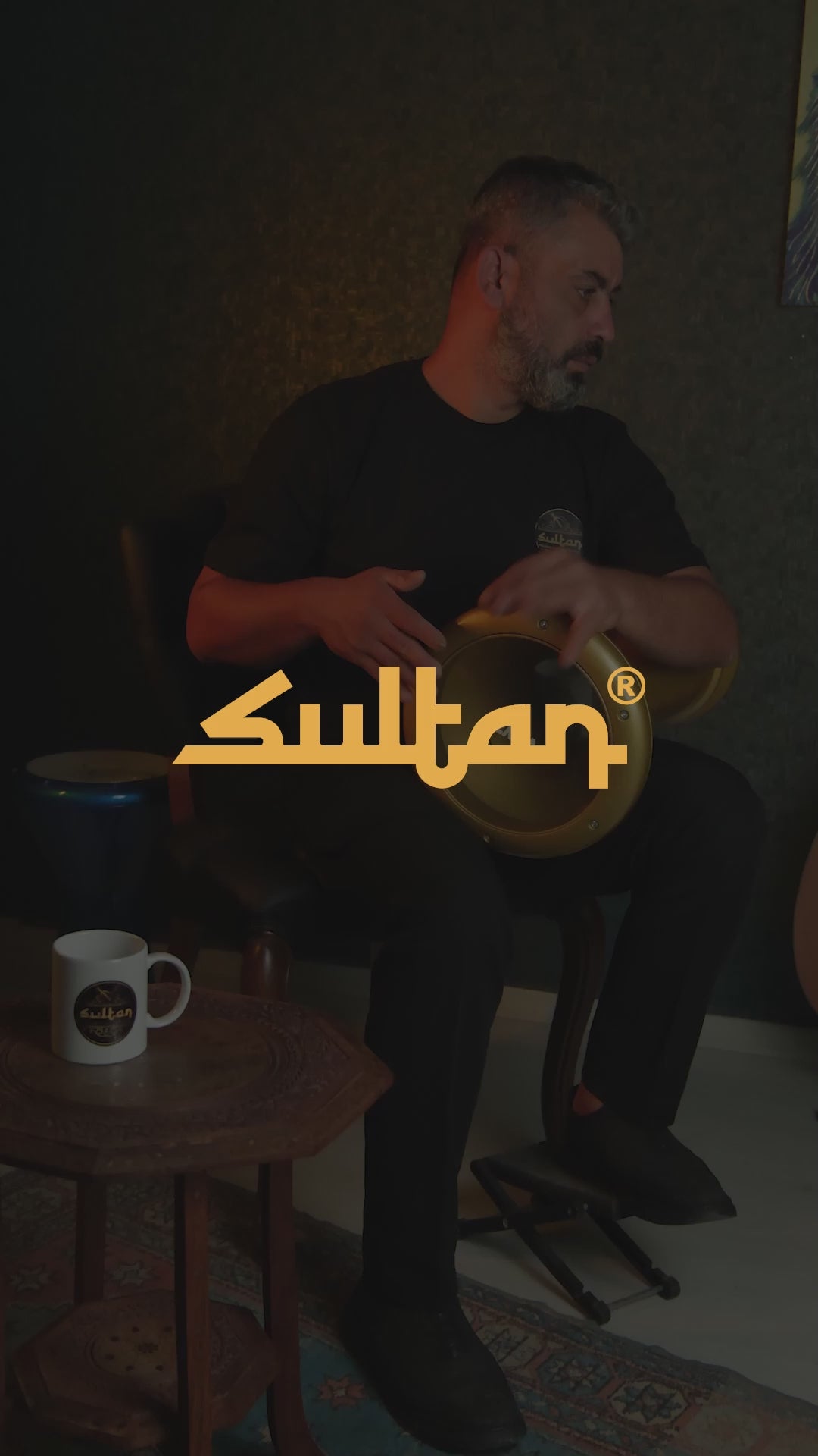 زينة دربوكة احترافية مقاس 23 سم ذهبي